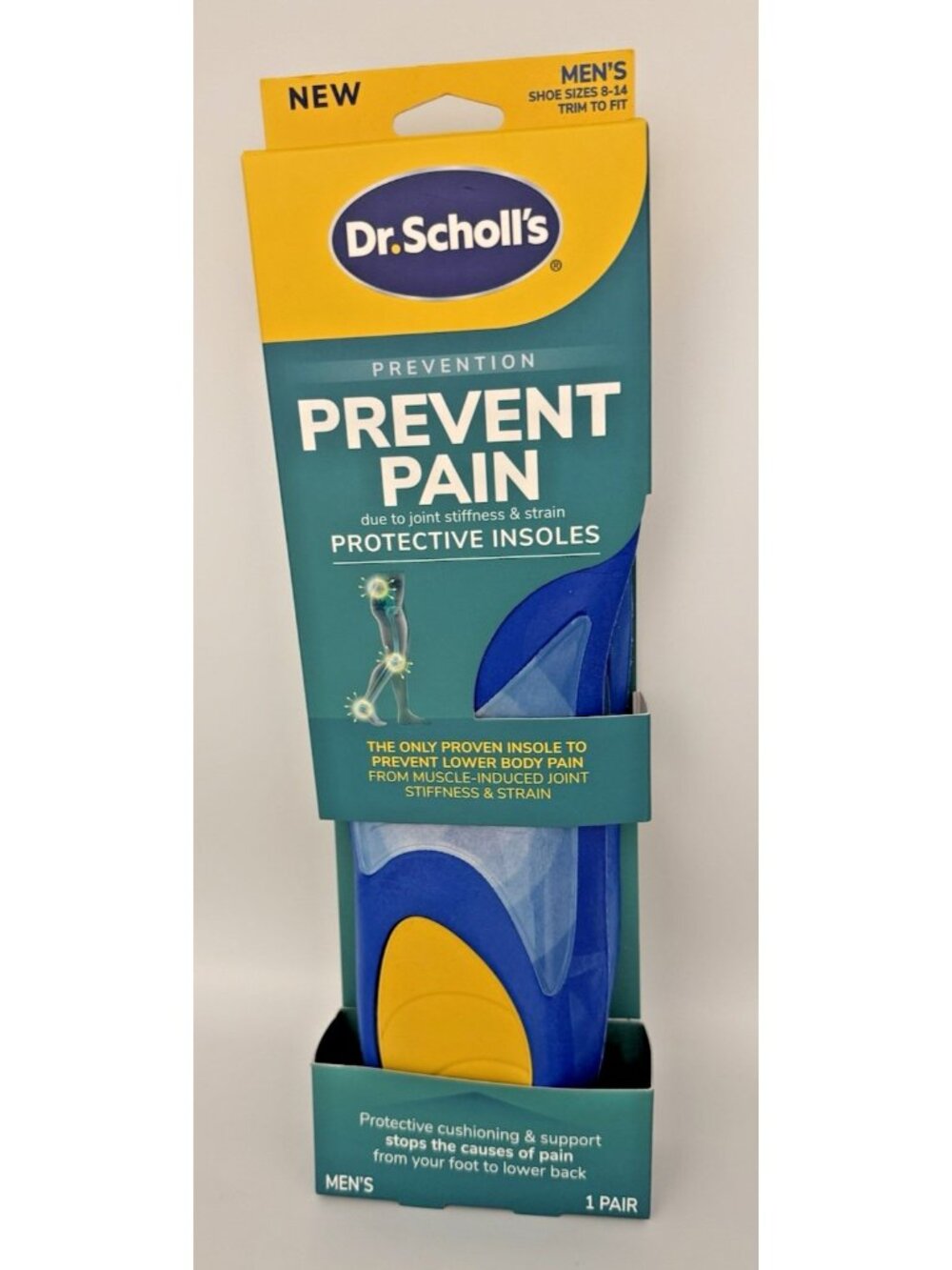 Dr. Scholl's Prevent Pain Insoles Men's Size 8-14 Trim to Fit NEW
